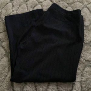 BLACK DRESS PANTS WITH SUBTLE PINSTRIPING